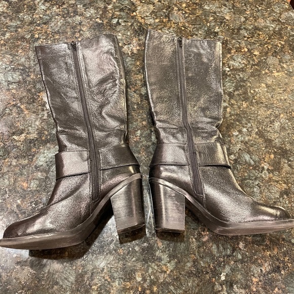 Steve Madden Tall Black Leather Boots - Picture 3 of 9